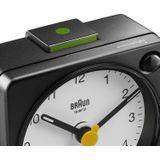 Braun BC02XBW - Wekker - Analoog - Reis - Zwart - Wit