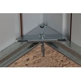 YARDMASTER Gerätehaus "Brandenburg 108", Metall, mit Bodenrahmen