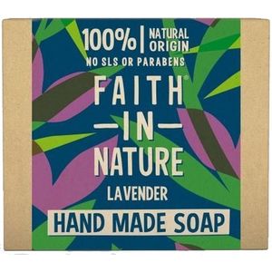 Faith In Nature Hand Made Soap Lavender Natuurlijke Zeep met Lavendel Geur 100 gr
