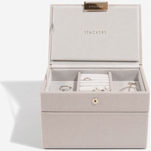 STACKERS mini TAUPE - Sieradendoos - Juwelendoos - Sieradenhouder - Sieraden Organizer