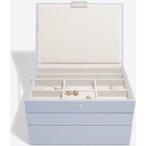 Stackers - Juwelendoos - Lavendel - Set van 3 - Grijze Fluwelen Voering
