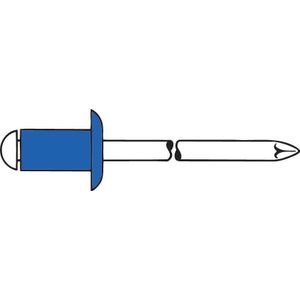 Gesipa Blindklinknagel | klinknagelschacht d x l 4 x 8 mm | staal / staal | 500 stuks - 1433555 1433555
