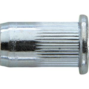 Blindklinkmoer staal verzinkt platbolkop M8x11x17mm GESIPA