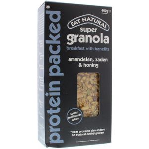 Eat natural Super Granola Proteïn Packed met Amandelen, Zaden & Honing 400 gr