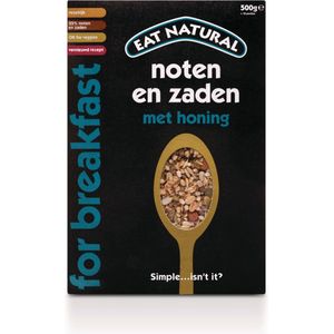 6x Eat natural Ontbijt Noten & Zaden met Honing 500 gr