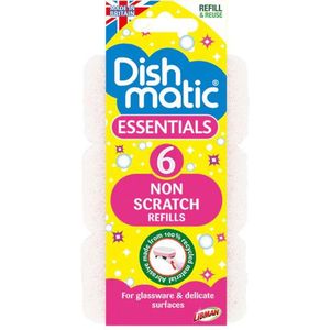 Dishmatic - Navullingen voor Afwasborstel - 6 Stuks - Krasvrije Spons