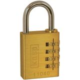 Kasp K11040 Hangslot Goud-geel Cijferslot