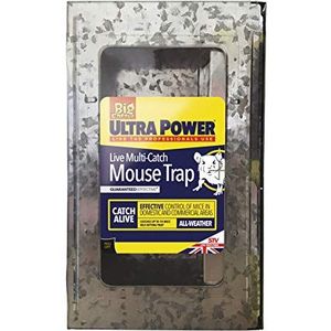 De Big Cheese Ultra Power levende muizenval met meerdere vangsten (menselijke, zelfinstellende, gegalvaniseerde stalen val)
