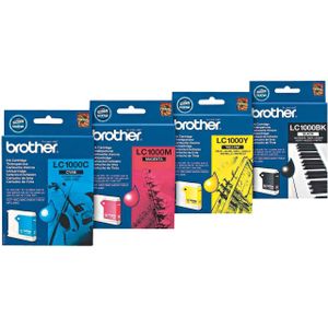 Brother LC-1000 multipack (MHD 2022) zwart en kleur (LC1000VALBP) - Inktcartridge - Origineel