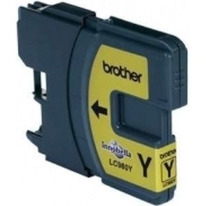Brother LC980Y Yellow Inkjet Cartridge inktcartridge Origineel Geel