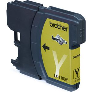 Brother LC-1100Y Yellow Ink Cartridge Blister Pack inktcartridge Origineel Geel