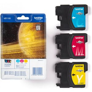 Brother LC-1100RBWBP Inktcartridge - Geel / Cyaan / Magenta