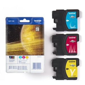 Brother LC1100RBWBPDR inktcartridge 3 stuk(s) Origineel Cyaan, Magenta, Geel