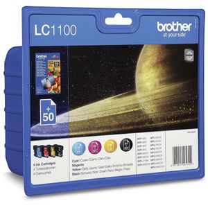 Brother Lc1100valbp Blister Zwart - Cyaan Magenta Geel