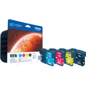 Brother LC 1100HYVALBP Inktcartridge Cyaan / Geel / Magenta / Zwart