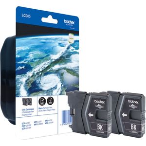 Brother - LC985BKBP2 - Inktcartridge - Zwart - 2 Stuks - Origineel