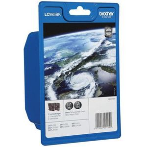 Brother LC-985BK inktcartridge zwart 2 stuks (origineel)