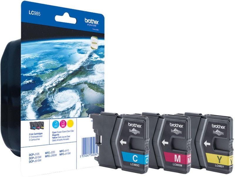 Brother - LC985RBWBP Inktpatroon MultiPack CMY - 260 pagina's - PU=3