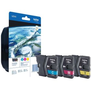 Brother 1 Sparpack: Tintenpatronen LC-985 C/M/Y Tintenpatrone (3 Farben (LC-985C, LC-985M, LC-985Y), 1-tlg)