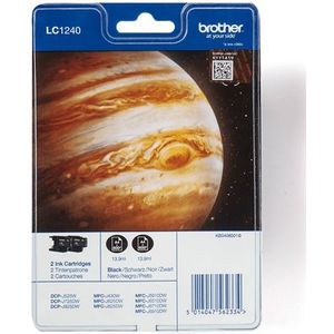 Brother LC-1240BKBP2 inktcartridge Origineel Normaal rendement Zwart