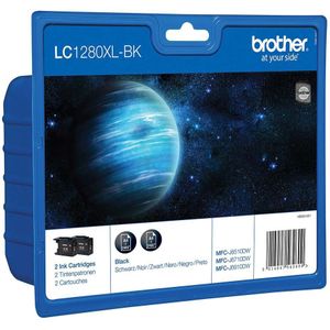 Brother LC1280XL Twin-Pack - 2er-Pack - Schwarz - original - Tintenpatrone
