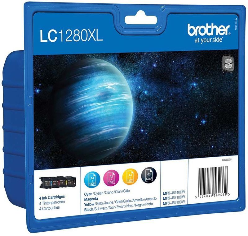 Brother LC-1280XLVALBP - Inktcartridge / Zwart / Geel / Magenta / Cyaan / Hoge Capaciteit