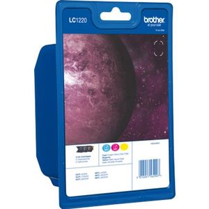 Brother LC1220RBWBP inktcartridge 3 stuk(s) Origineel Cyaan, Magenta, Geel