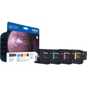 Brother LC-1220VALBP multipack zwart + 3 kleuren Inktcartridge (origineel)