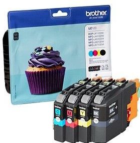 Inktcartridge Brother LC-123VALBP multipack zwart + 3 kleuren (origineel)