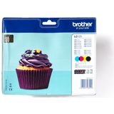 Brother LC123VALBPDR inktcartridge 1 stuk(s) Origineel Zwart, Cyaan, Magenta, Geel