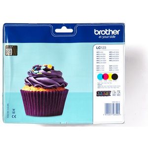 Brother LC123VALBPDR inktcartridge 1 stuk(s) Origineel Zwart, Cyaan, Magenta, Geel