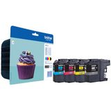 Inktcartridge brother lc-123valbp zwart +3 kleuren | 4 stuks