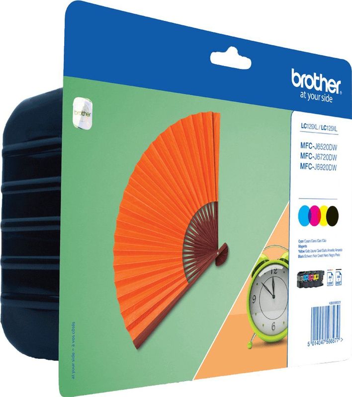 Brother LC-129XLVALBP multipack zwart + 3 kleuren Inktcartridge (origineel)