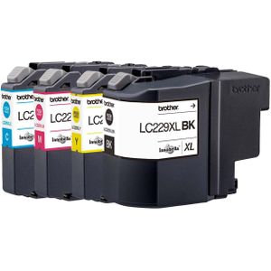 Brother LC-229XLVALBP multipack zwart + 3 kleuren Inktcartridge (origineel)