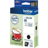 Brother Inktcartridge LC-22UBK XL Zwart Hoge capaciteit