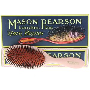 Mason Pearson - Handy Bristle - Pink - Puur Zwijnenhaar - Incl. Reinigingsborstel
