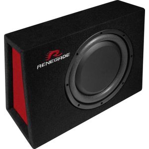 Renegade - RXS1000 - Auto-subwoofer - Zwart - Rood - 25 cm - 400 W