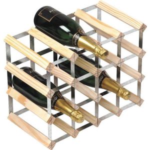 Wijnrek RTA Wineracks Verzinkt Staal 16 Flessen 4x3 Natural