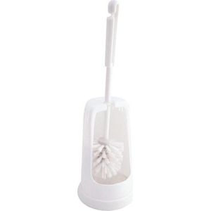 Gastronoble Toiletborstel wit  met open kunststof houder | 37(h) x 16,5(Ø)cm - Textiel GAS-Y195