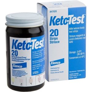 Elanco - Keto-Teststrips - 20 Stuks - Voor Bepaling Ketonlichamen
