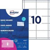 50 AVERY Zweckform Namensetiketten transparent 90,0 x 54,0 mm