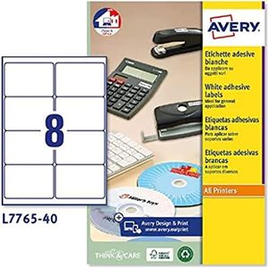 Avery Media Labels Bianco 72 x 21,1 mm