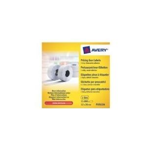 Avery-Zweckform Prijslabels PLR1226 Weer verwijderbaar Breedte etiket: 26 mm Hoogte etiket: 12 mm Wit 15000 stuk(s)