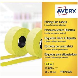 Avery Zweckform Handauszeichner-Etiketten 2-zeilig permanent neongelb