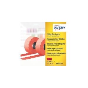Avery Zweckform Handauszeichner-Etiketten 1-zeilig permanent rot 26x16