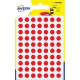 Avery PSA08R verpakking met 490 markeringspunten - diameter 8 mm - A6-vel - Rood