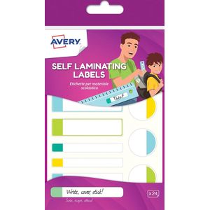 Avery APBAS24 zelflaminerende etiketten assorti kleuren (24 etiketten)