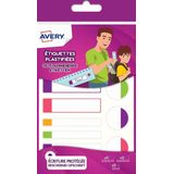 Avery APFLUO24 zelflaminerende etiketten assorti kleuren (24 etiketten)