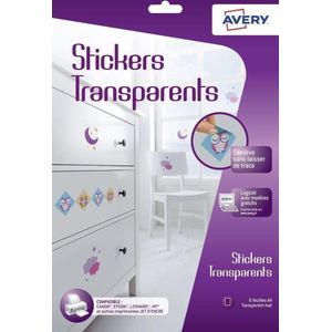 Avery - C9421 - Zelfklevend Printerlabel - A4 - Transparant - Papier - 6 Stuks