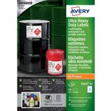 Etiket Avery B3427-50 105x74mm polyethyleen wit 400stuks